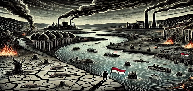 Bencana Ekologis Indonesia Gelap-Terang & Rusak Lingkungan