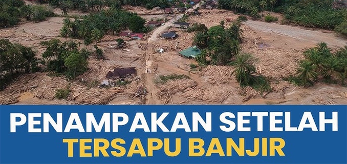 Desa Garoga Tapsel Terparah Dilanda Banjir Jalan Utama Lumpuh