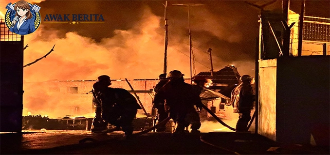 Pabrik Sandal di Medan Kebakaran 6 Jam Api Masih Belum Padam