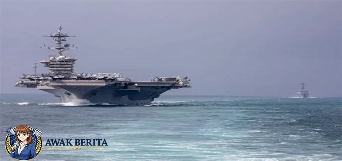 Iran Klaim Hantam USS Abraham Lincoln Dengan 4 Rudal